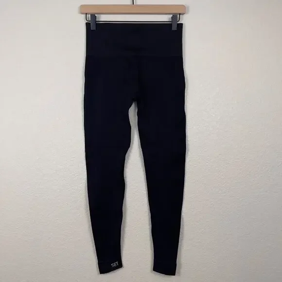 Set Active Sculptflex Power High Rise Leggings Black Size Medium Athleisure Yoga - Picture 3 of 11